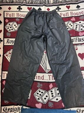 Vintage Tour Master Waterproof Rain Pants Black Motorcycle Riding Gear Small